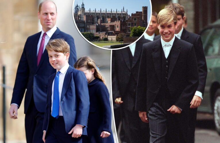Prince George visits Prince William’s alma mater Eton College