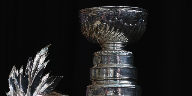 The Stanley Cup trophy on display