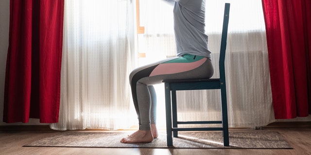 Stretching in a chair