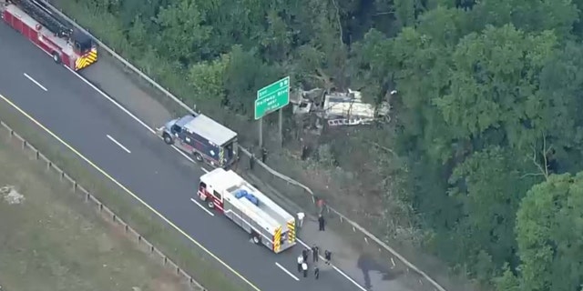 site of tanker truck crash