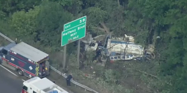 site of tanker truck crash