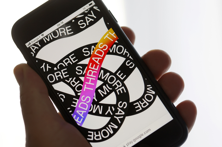Threads app on a phone screen