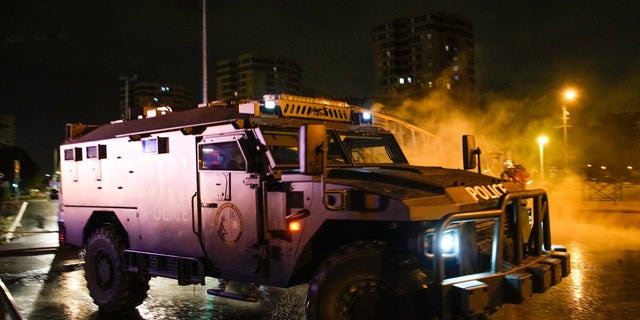 Police patrol outside Paris