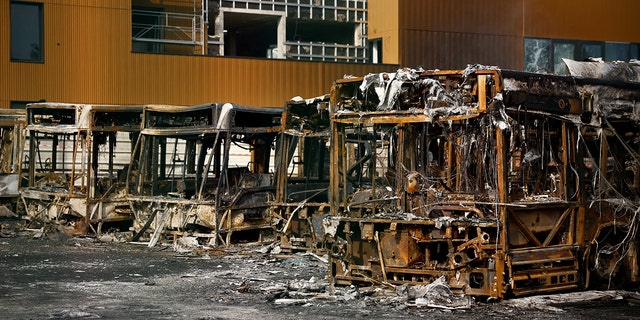 Burned buses