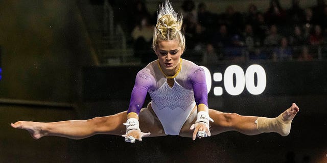 Olivia Dunne on the bars