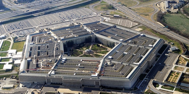 An aerial photo of the Pentagon