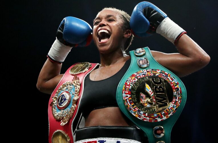 Natasha Jonas becomes two-weight world champion with easy stoppage win over Candi Wyatt