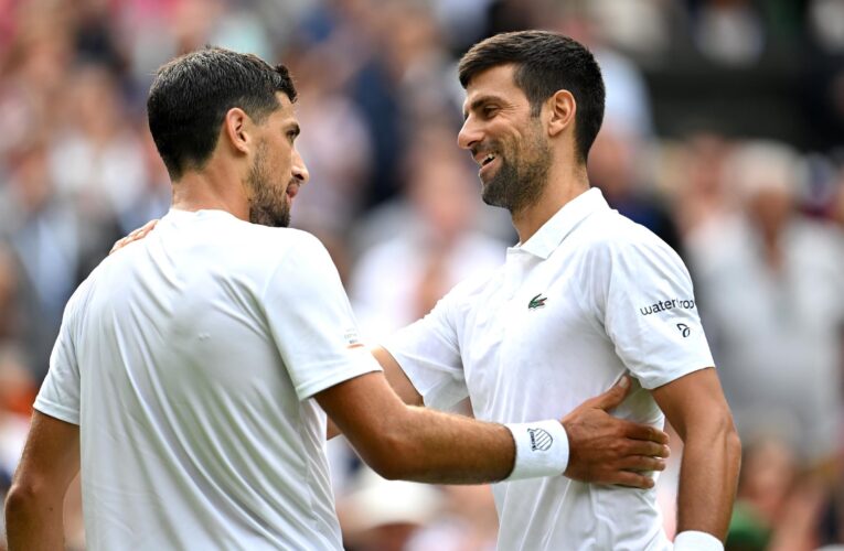 Novak Djokovic too good for Pedro Cachin as he reaches second round at Wimbledon after rain delay