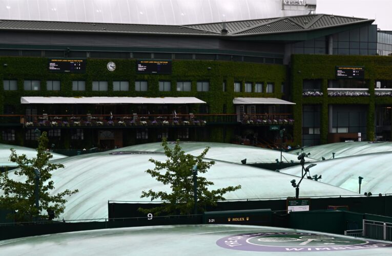 Fixtures stack up as play abandoned except for Centre Court at 2023 Wimbledon on Tuesday due to rain