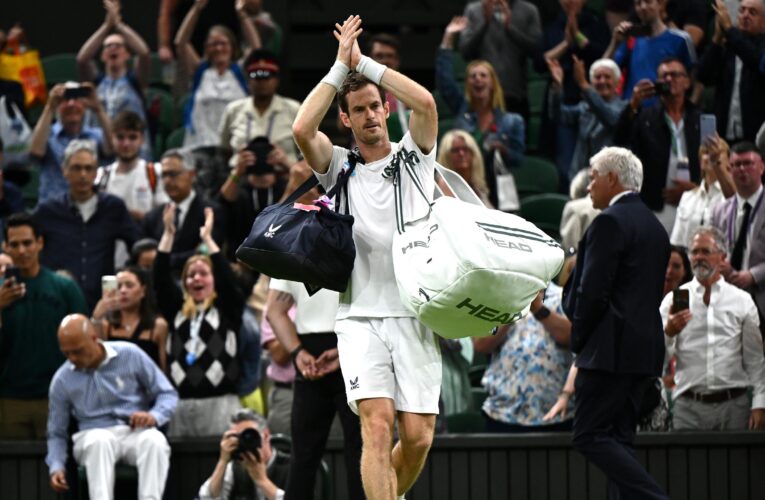 Wimbledon 2023: Andy Murray ahead against Stefanos Tsitsipas despite injury scare as curfew halts match