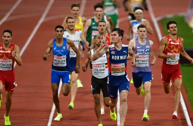 Unbeaten Jakob Ingebrigsten breaks his own European 1500m record, Akani Simbinewon triumphs in men’s 100m