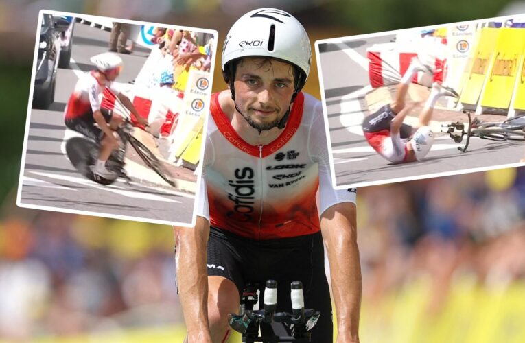 Tour de France 2023: Victor Lafay ejected from bike in ‘horrible surprise’ during Stage 16 time trial