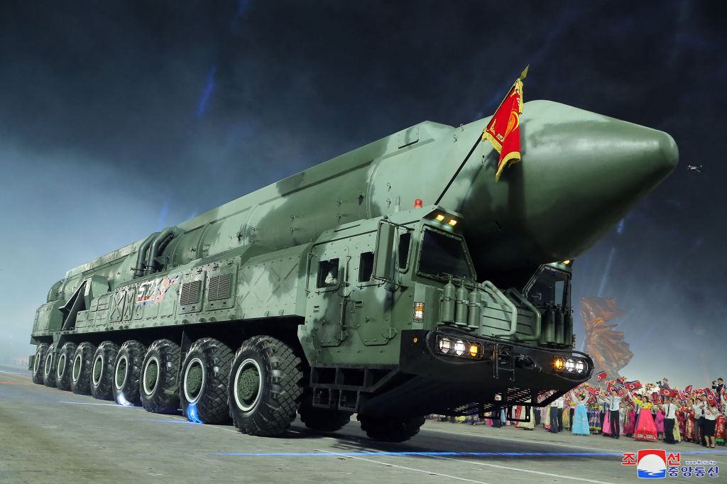 For a finale, the parade rolled out new ICBMs that were flight-tested in recent months and demonstrated ranges that could reach deep into the US mainland, the Hwasong-17 and Hwasong-18. Some analysts have argued these missiles are based on Russian designs or know-how.