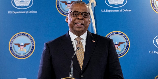 Lloyd Austin speaking at an event