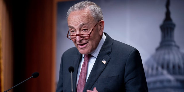 Chuck Schumer speaks to press on debt ceiling