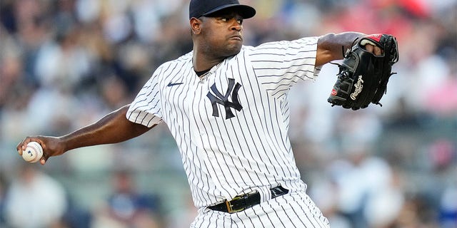 Luis Severino pitches against Baltimore