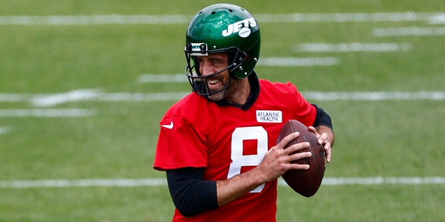 Aaron Rodgers at OTAs