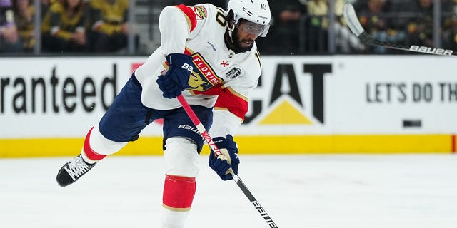 Anthony Duclair shoots puck