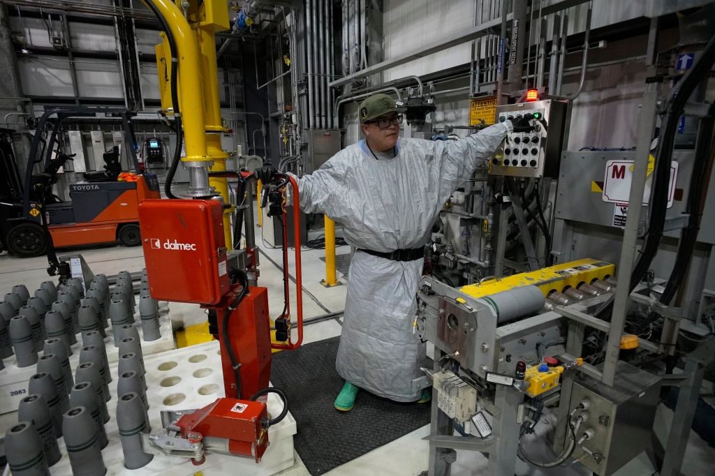 Technicians work to destroy the United States' chemical weapons stockpile at the U.S. Army Pueblo Chemical Depot Thursday, June 8, 2023, in Pueblo, Colo. 