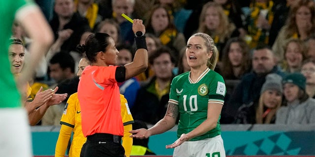 Denise OSullivan reacts to Yellow Card