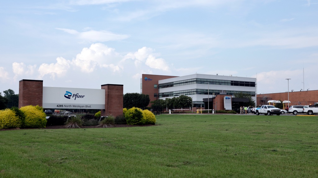 Pfizer also may have to figure out whether to cut production of another product to squeeze in more manufacturing at the new site.