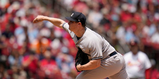 Gerrit Cole throws pitch