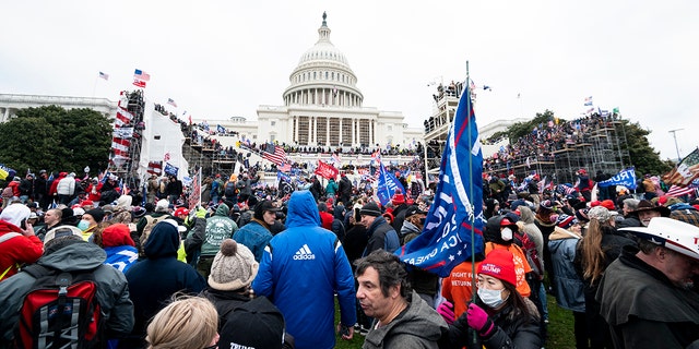 Protesters outside of the Capitol