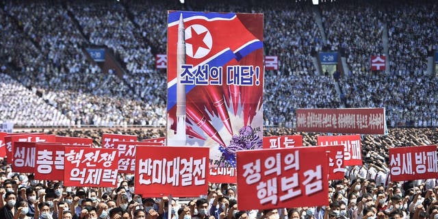 North Korea rally