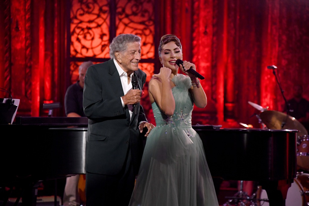 Bennett and Lady Gaga performing at NYC's  Angel Orensanz Center for "MTV's Unplugged."