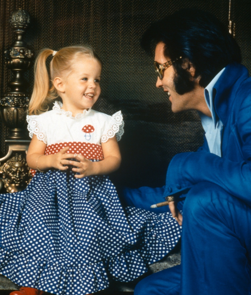 Lisa Marie Presley with her father Elvis.