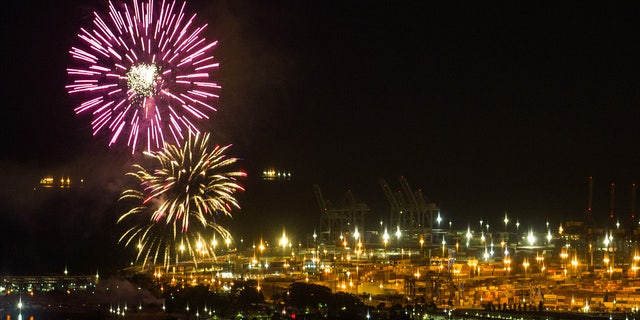 LA fireworks show