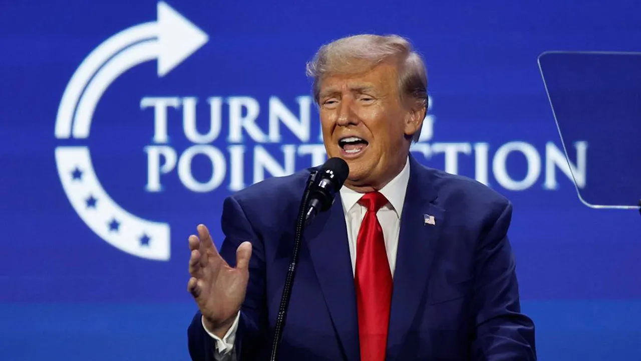 Trump on Turning Point USA stage