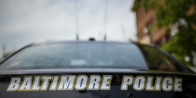 A Baltimore Police vehicle is seen on Thursday, May 4, 2017, in Baltimore, MD.