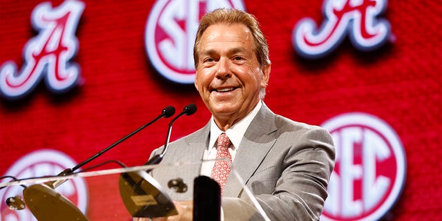 Nick Saban speaks at SEC Media Days