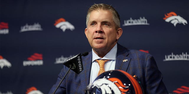 Sean Payton is introduced as head of the Broncos