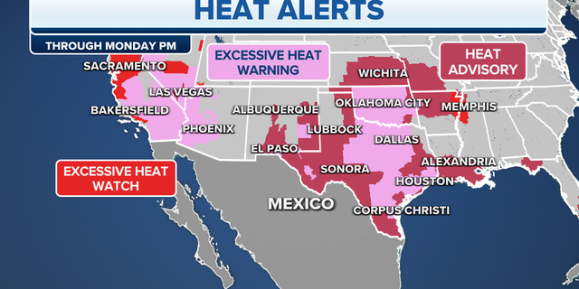 Southern heat alerts