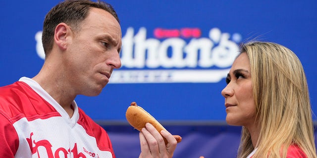 Joey Chestnut and Miki Sudo