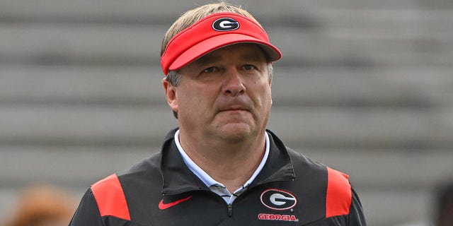 Kirby Smart at the spring game