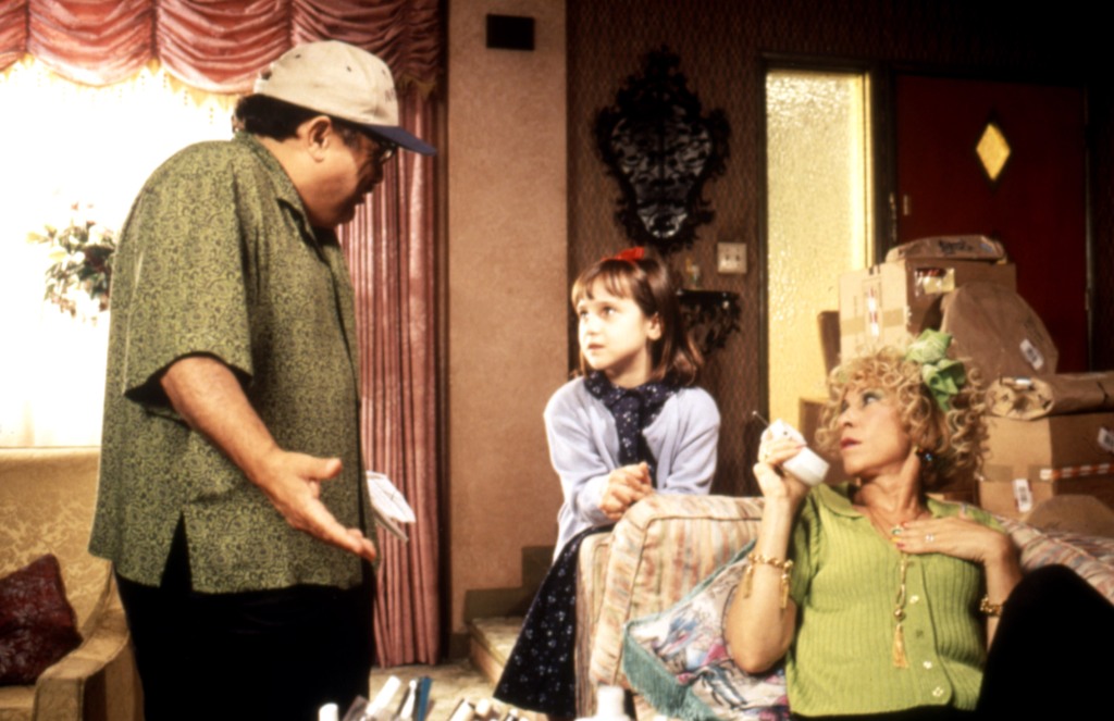 Danny Devito, Wilson, and Rhea Perlman in a scene from "Matilda."