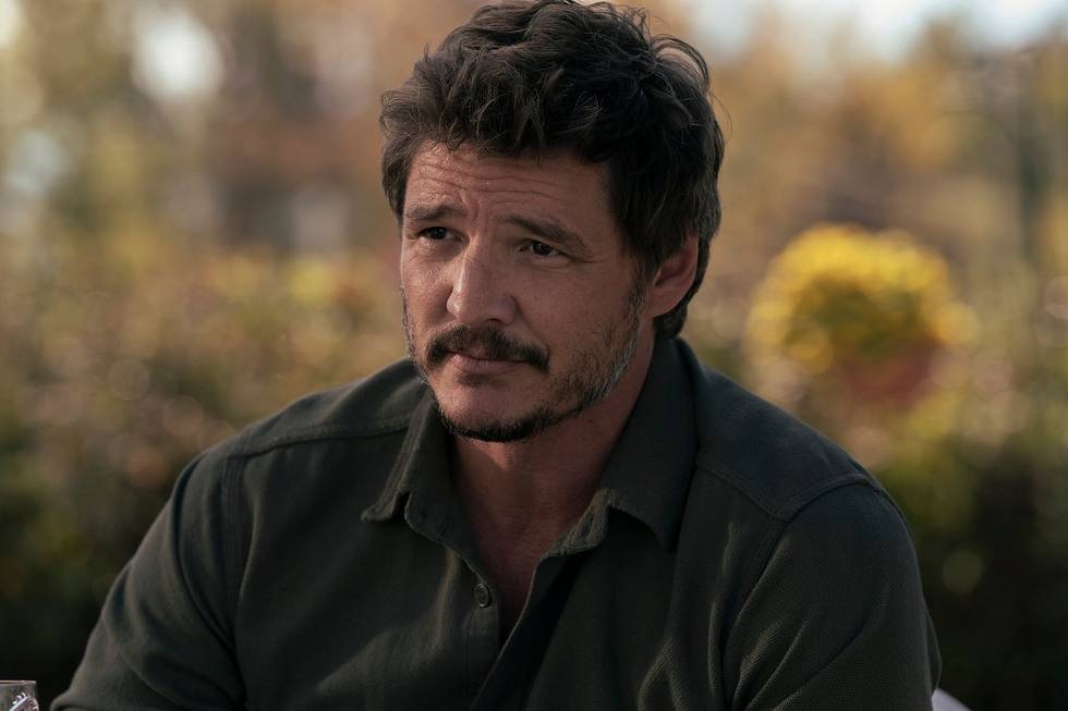 Pedro Pascal  looking serious. 
