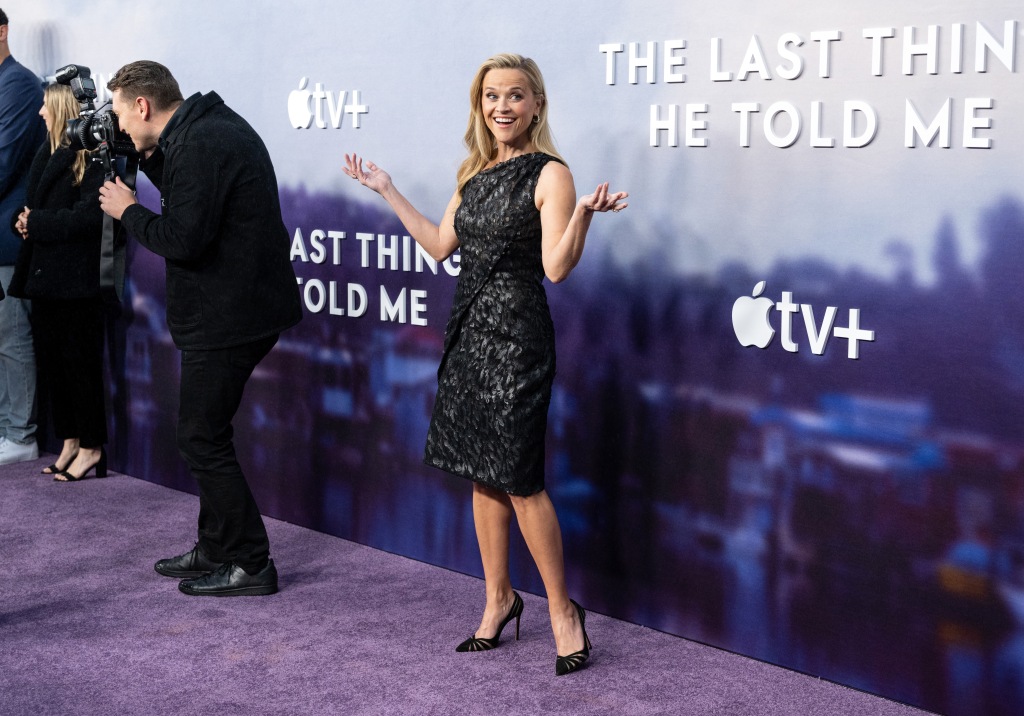 Reese Witherspoon attends the Apple TV+ "The Last Thing He Told Me" premiere on April 13 in LA.