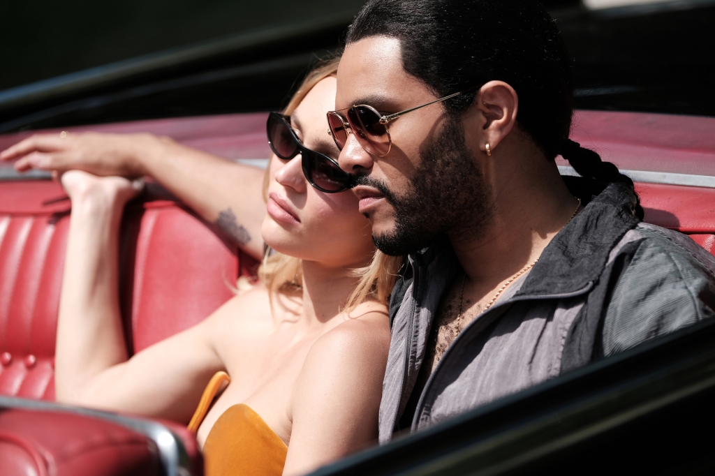 Lily-Rose Depp (Jocelyn) and Abel "The Weeknd" Tesfaye (Tedros) on set of HBO's "The Idol."