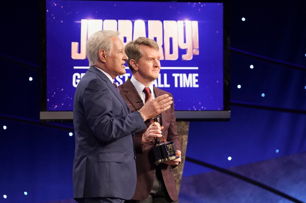 Alex Trebek and Ken Jennings