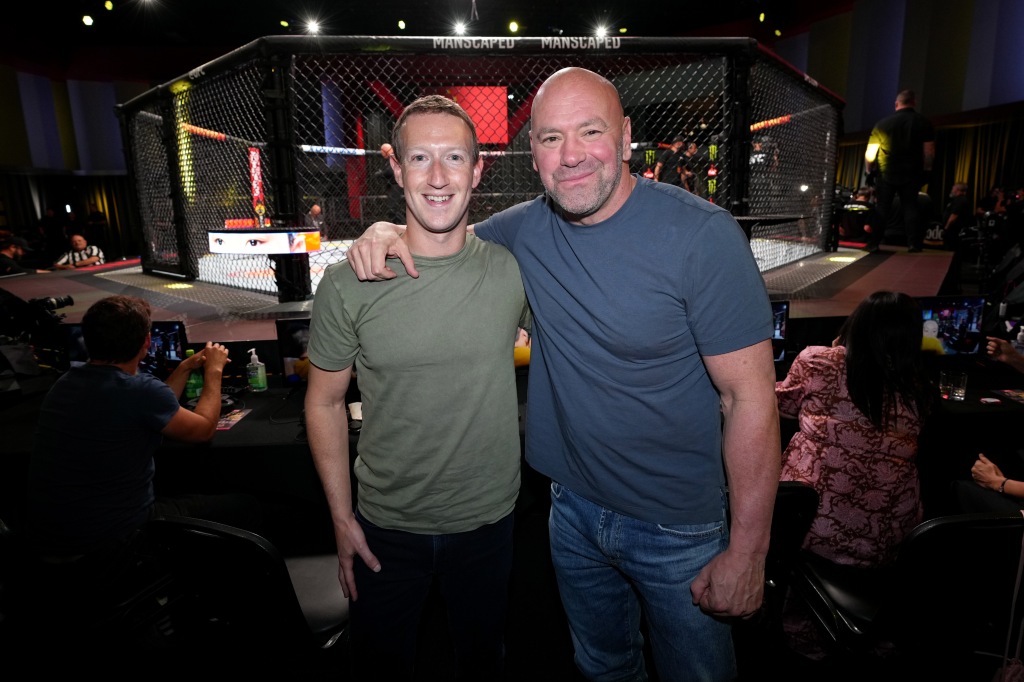 Mark Zuckerberg and Dana White 