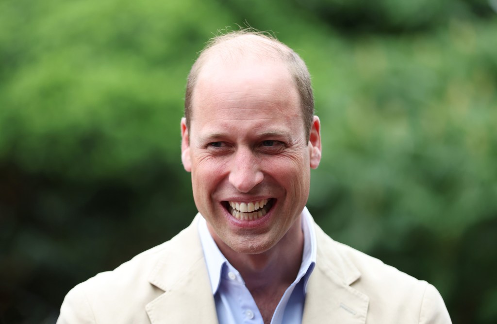 Prince William grinning