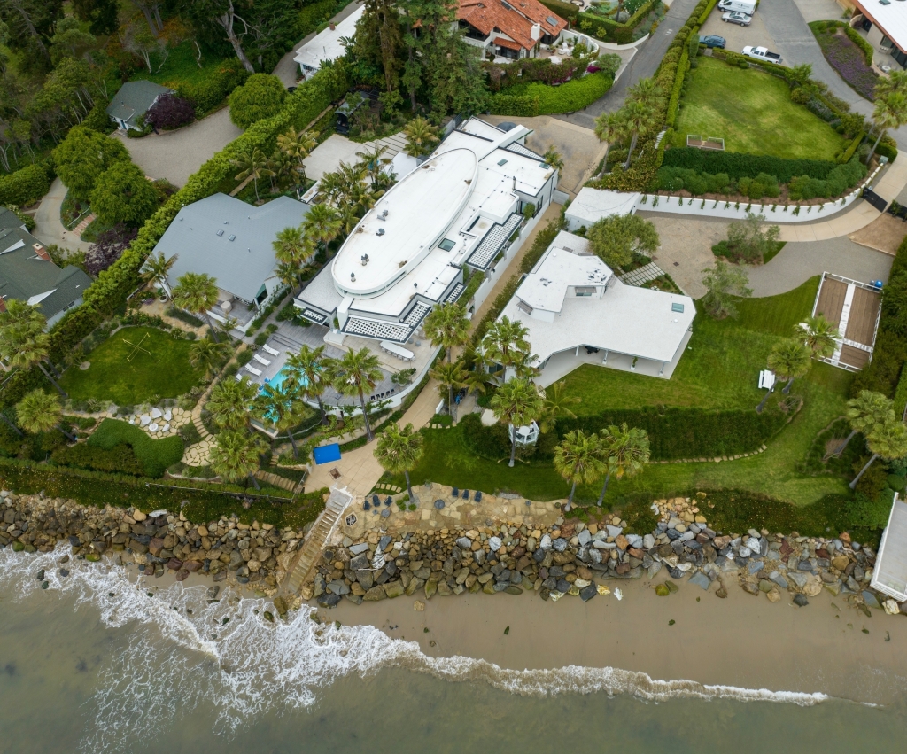 The couple's sprawling beach estate in Santa Barbara.