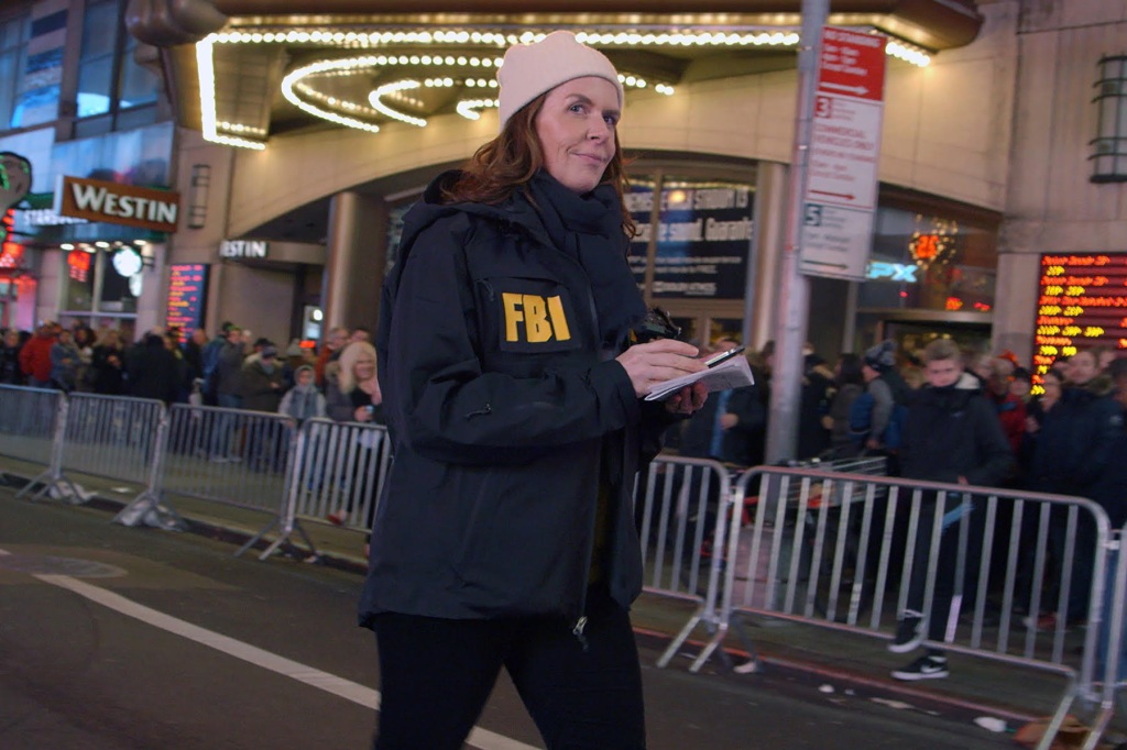 Anne Beagan in Times Square