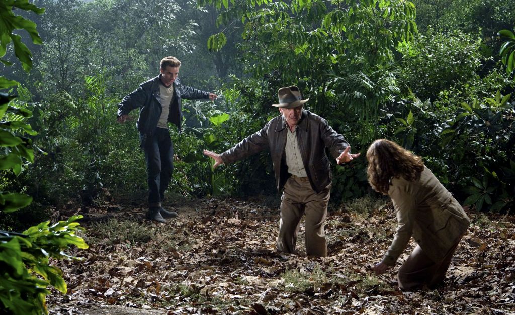 Harrison Ford in Indiana Jones sinking in quicksand