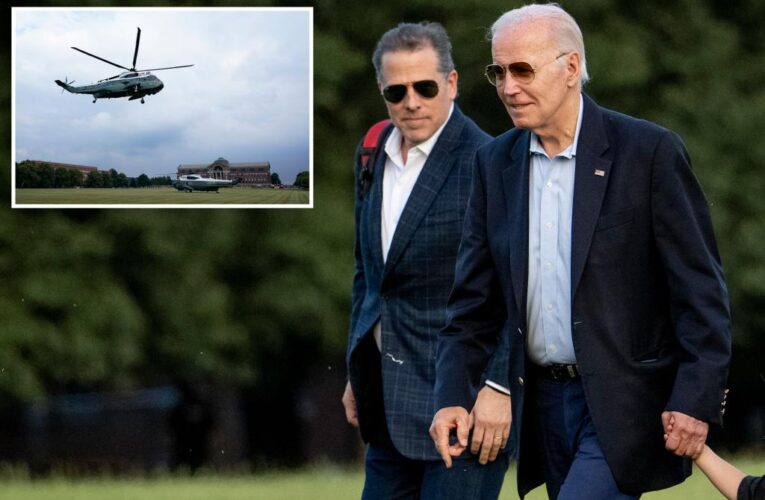 Hunter Biden once again joins Joe Biden for weekend getaway to Camp David