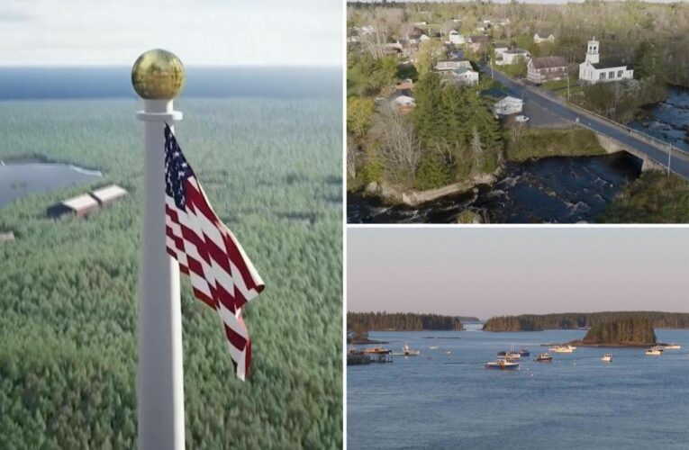 Plan for world’s tallest flagpole with massive American flag divides Maine town